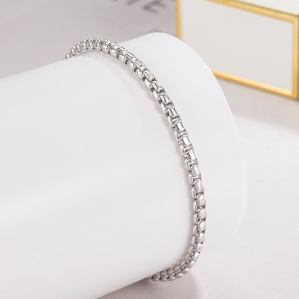 Men Accessories Chain And Bracelet - Unisex 925 Sterling Zilveren Manchetarmband 3