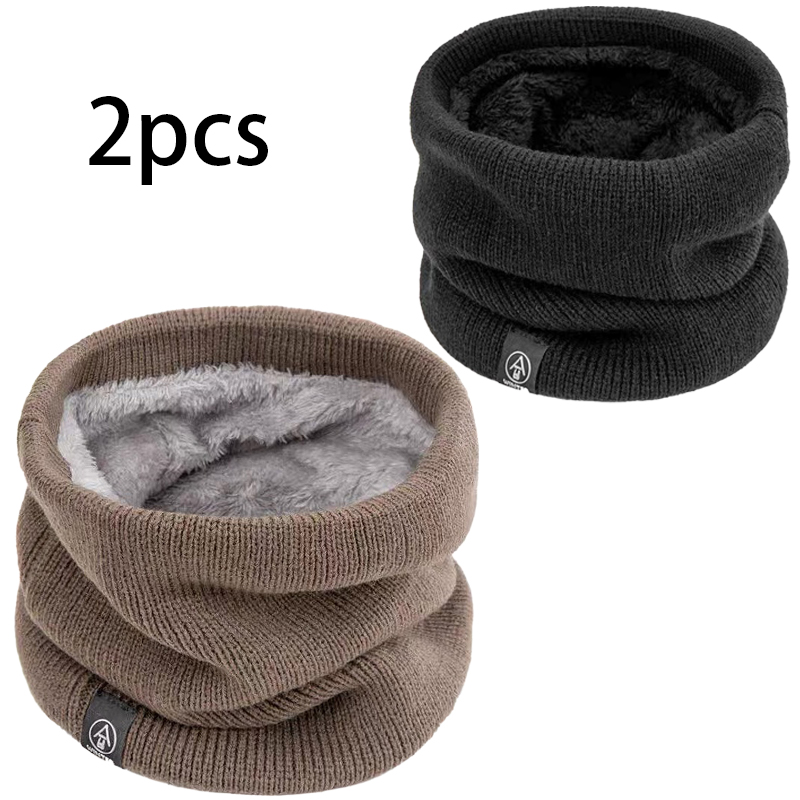 Men Accessories Hk - Tweepack fleece gevoerde sjaals, winddichte en
