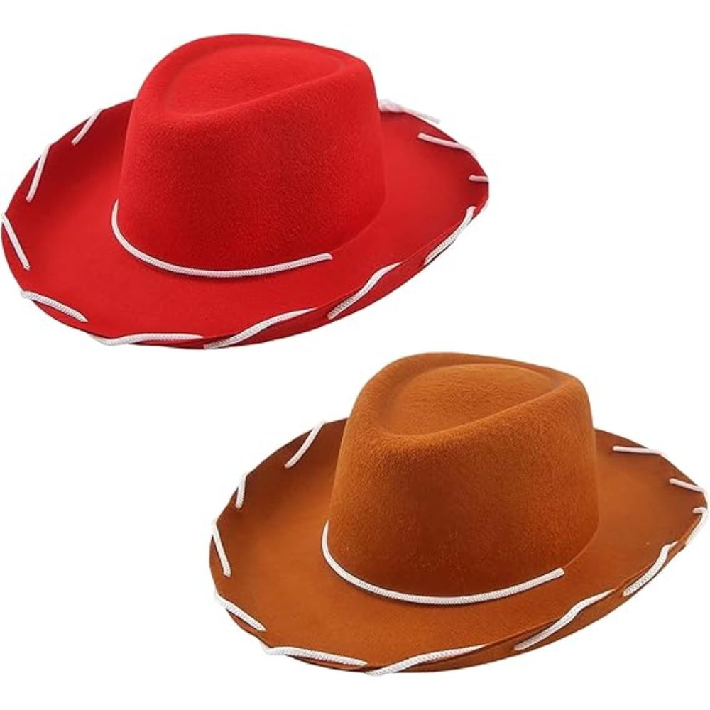 Men Accessories Pack - Fantasia Woody Jessie Cosplay Vilten Hoed