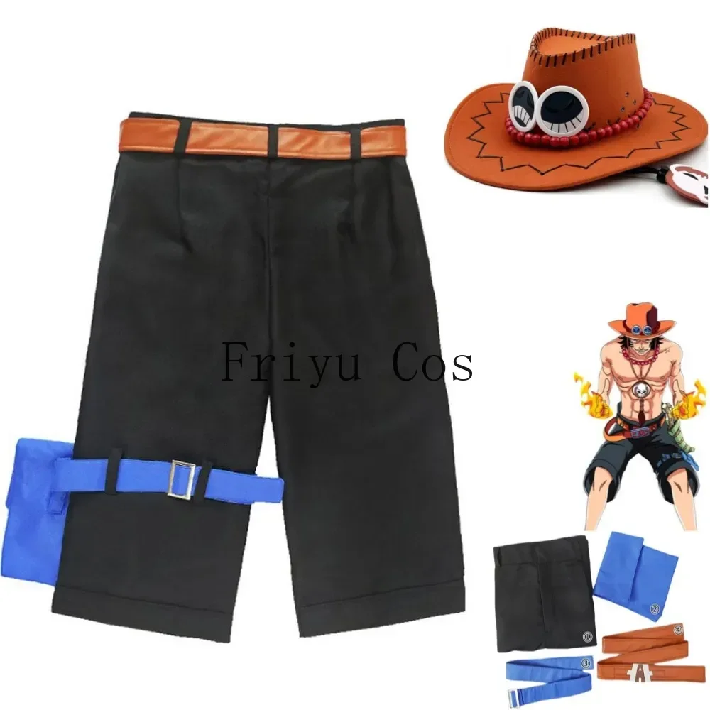 Men Accessories Pack - Anime Portgas·D· Ace Cosplay Kostuum Witbaard
