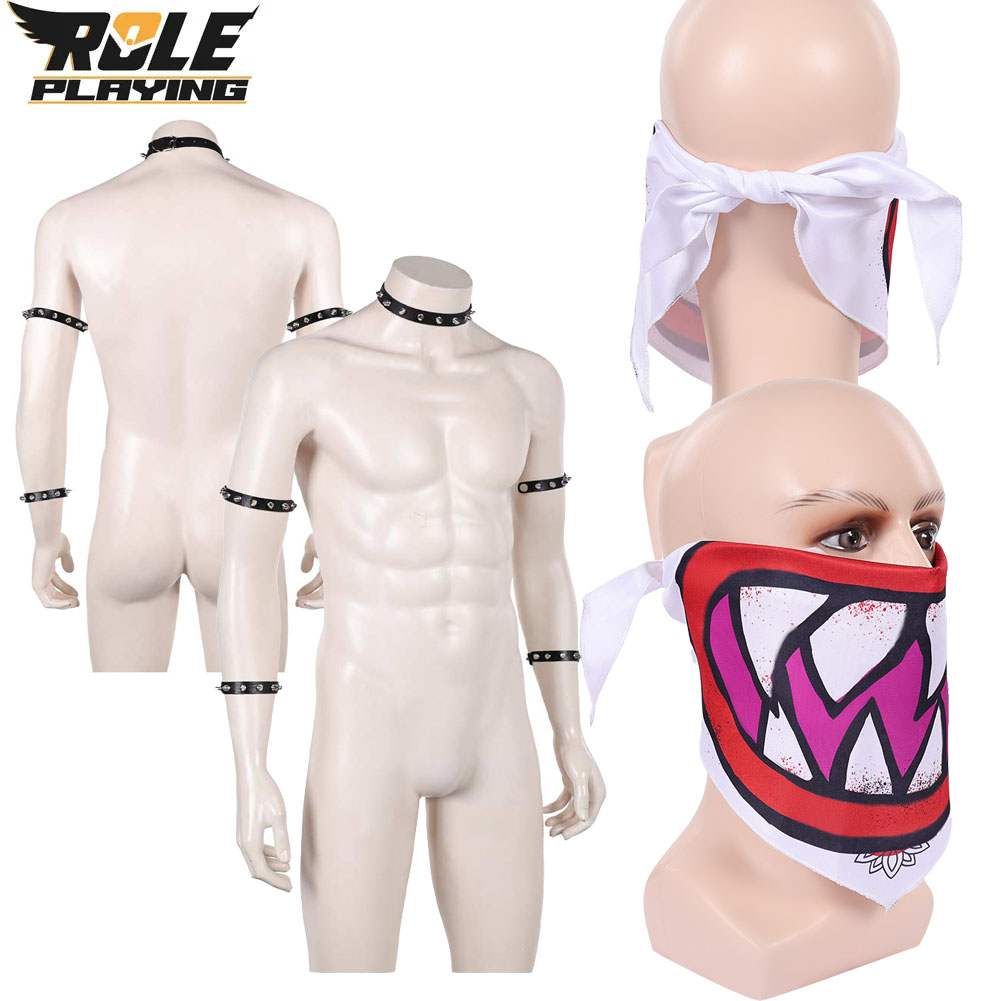 Men Accessories Pack - Bowser Jr Cosplay Sjaal Masker Armband