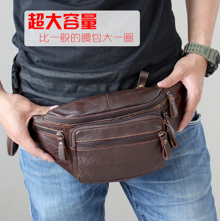 Men Accessories Pack - Echt rundleer Heuptas Heren Grappig pakket