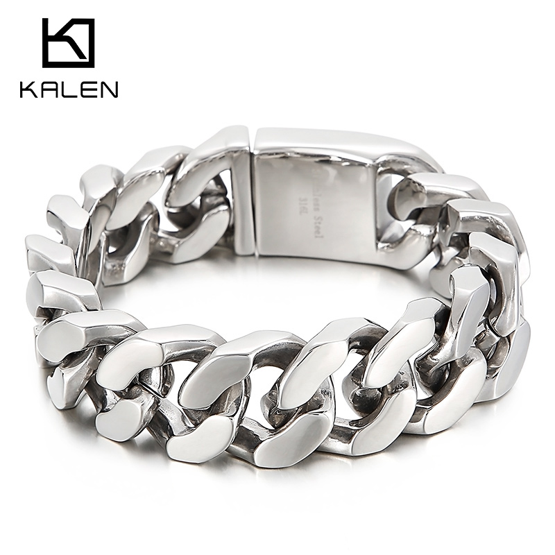 Men Accessories Ring And Bracelet - KALEN 22 cm Rvs Link Chain