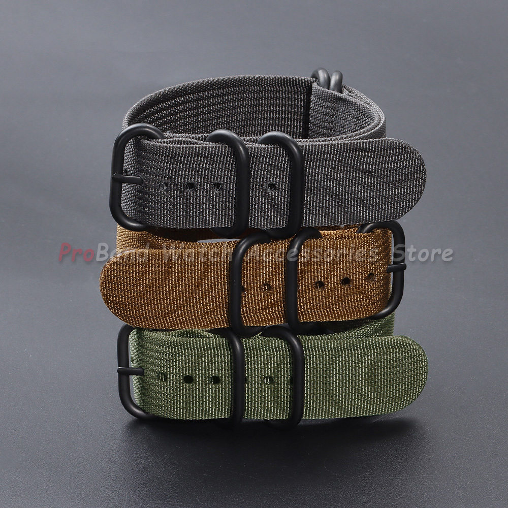 Horlogeband Nylon Zilver Zwart - Men Accessories Ring And Bracelet recensie en prijs