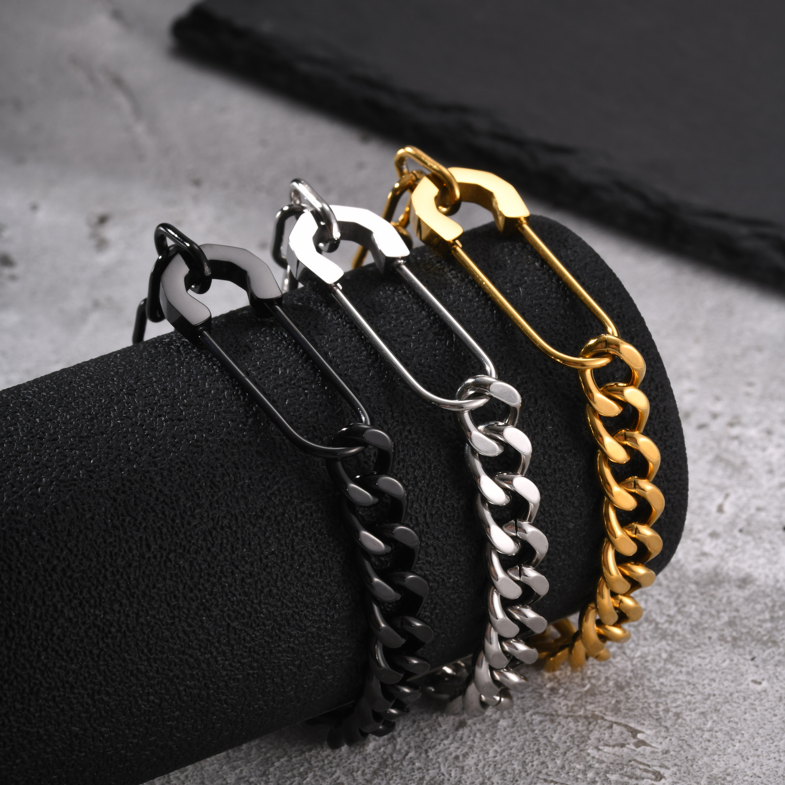 Vnox Heren Paperclip Cubaanse  - Men Accessories Ring And Bracelet recensie en prijs
