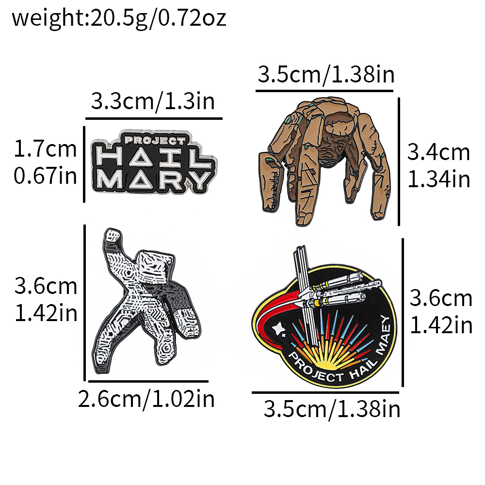 4-delige Sci-Fi Emaille Pin Se - Lapel Pin Enamel recensie en prijs