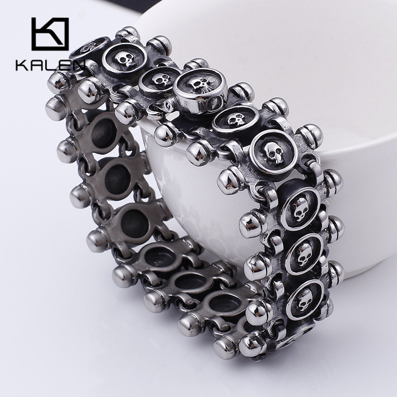 KALEN Punk Vintage Schedelarmb - Men Accessories Ring And Bracelet recensie en prijs