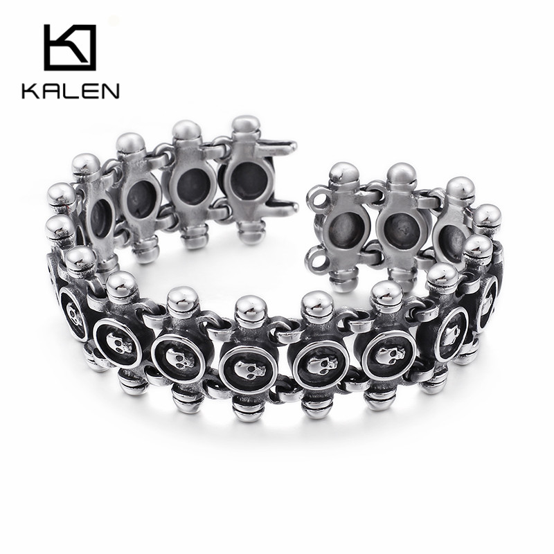 KALEN Punk Vintage Schedelarmb - Men Accessories Ring And Bracelet recensie en prijs
