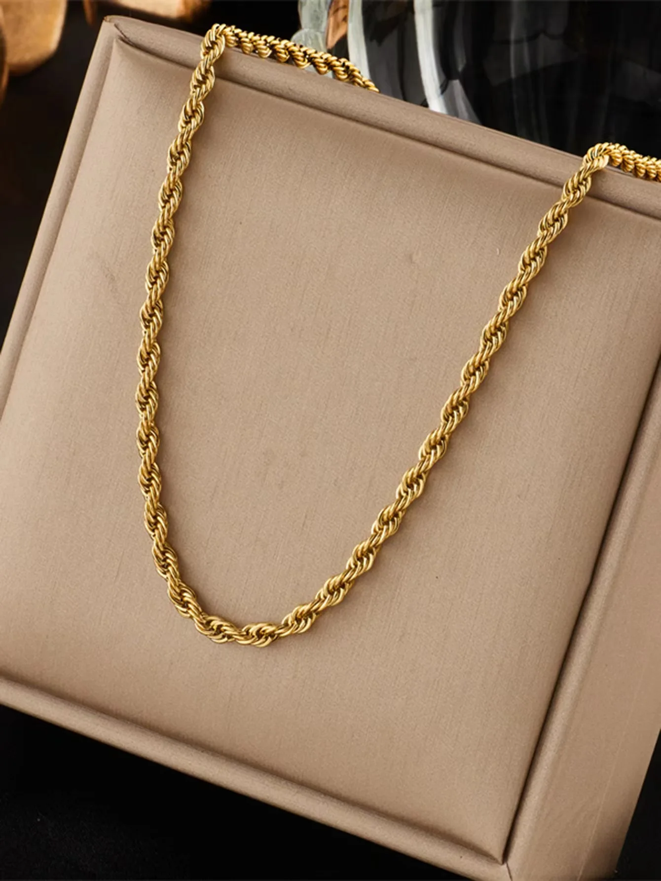 2 stks Mode 18 K Goud 4 MM Ged - Men Accessories Chain And Bracelet recensie en prijs