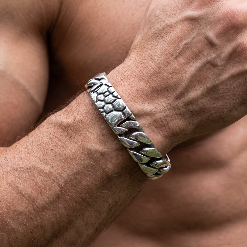 KALEN Vintage RVS Curb Chain A - Men Accessories Ring And Bracelet recensie en prijs