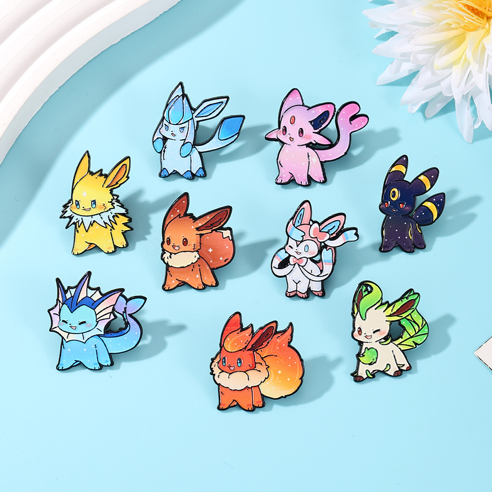9 Stuks Pokemon Eevee Flareon  - Lapel Pin Enamel recensie en prijs