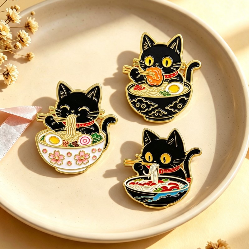 Schattige Zwarte Kat die Noede - Lapel Pin Enamel recensie en prijs